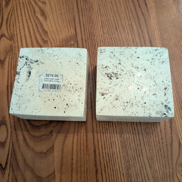 Travertine Stone Cube - 4x4 - Picture 5 of 9